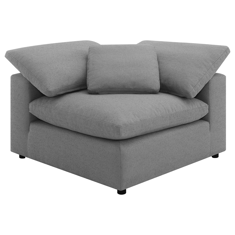 Pemberly Row 5-piece Boucle Upholstered Modular Sectional in Grey
