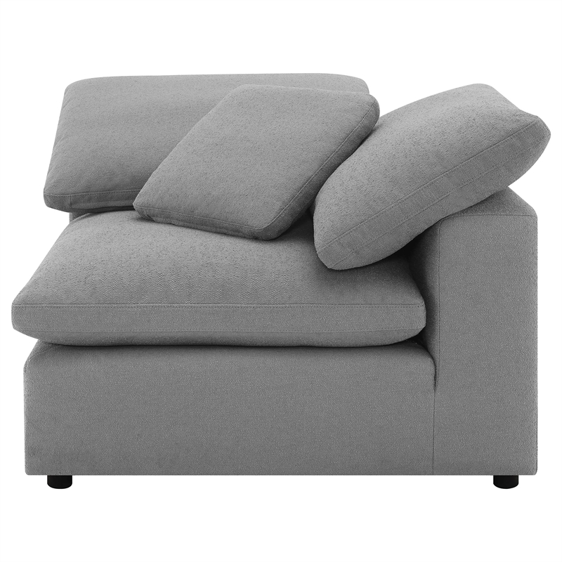 Pemberly Row 5-piece Boucle Upholstered Modular Sectional in Grey