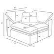 Pemberly Row 5-piece Boucle Upholstered Modular Sectional in Grey