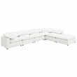 Pemberly Row 6-piece Boucle Upholstered Modular Sectional in Ivory