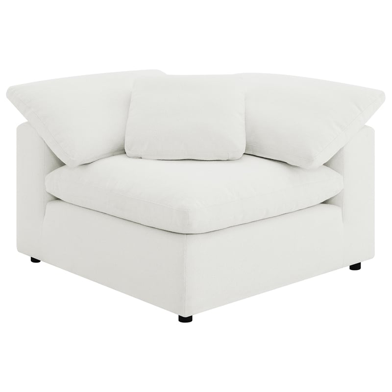 Pemberly Row 6-piece Boucle Upholstered Modular Sectional in Ivory