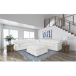 Pemberly Row Boucle Upholstered Modular Armless Chair in Ivory