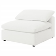 Pemberly Row Boucle Upholstered Modular Armless Chair in Ivory