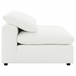 Pemberly Row Boucle Upholstered Modular Armless Chair in Ivory