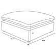 Pemberly Row Boucle Upholstered Modular Sectional Ottoman in Ivory