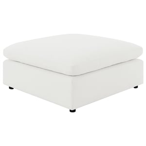 Pemberly Row Boucle Upholstered Modular Sectional Ottoman in Ivory