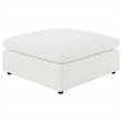 Pemberly Row Boucle Upholstered Modular Sectional Ottoman in Ivory