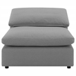 Pemberly Row Boucle Upholstered Modular Armless Chair in Grey