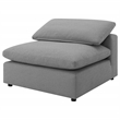 Pemberly Row Boucle Upholstered Modular Armless Chair in Grey