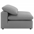 Pemberly Row Boucle Upholstered Modular Armless Chair in Grey