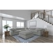 Pemberly Row Boucle Upholstered Modular Sectional Ottoman in Grey