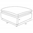 Pemberly Row Boucle Upholstered Modular Sectional Ottoman in Grey