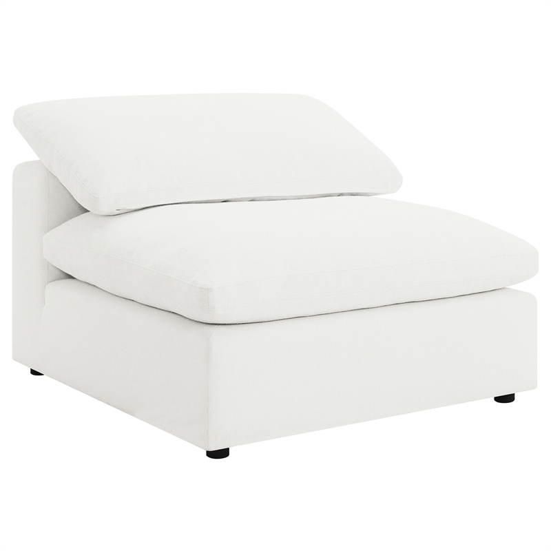 Pemberly Row 6-piece Boucle Modular Sectional with Ottoman in Ivory