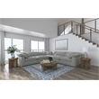 Pemberly Row 6-piece Boucle Modular Sectional with Ottoman in Grey