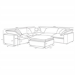 Pemberly Row 6-piece Boucle Upholstered Modular Sectional in Grey