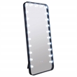 Pemberly Row 32 x 71 Inch LED Standing Mirror with Speakers in Black