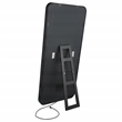 Pemberly Row 32 x 71 Inch LED Standing Mirror with Speakers in Black