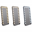 Pemberly Row 32 x 71 Inch LED Standing Mirror with Speakers in Black