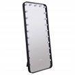 Pemberly Row 32 x 71 Inch LED Standing Mirror with Speakers in Black