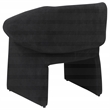 Pemberly Row Fabric Upholstered Sloped Arm Accent Chair in Black