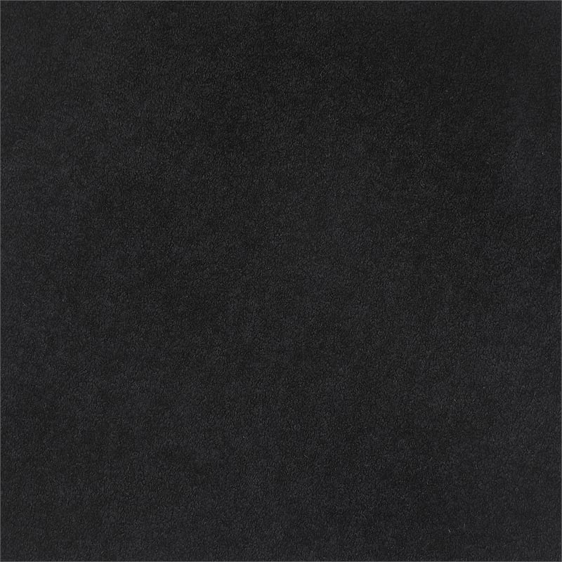 Pemberly Row Fabric Upholstered Sloped Arm Accent Chair in Black