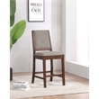 Pemberly Row Upholstered Counter Height Chair Set of 2 in Mango Oak