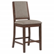 Pemberly Row Upholstered Counter Height Chair Set of 2 in Mango Oak