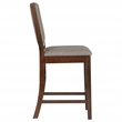 Pemberly Row Upholstered Counter Height Chair Set of 2 in Mango Oak