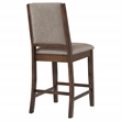 Pemberly Row Upholstered Counter Height Chair Set of 2 in Mango Oak