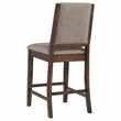 Pemberly Row Upholstered Counter Height Chair Set of 2 in Mango Oak