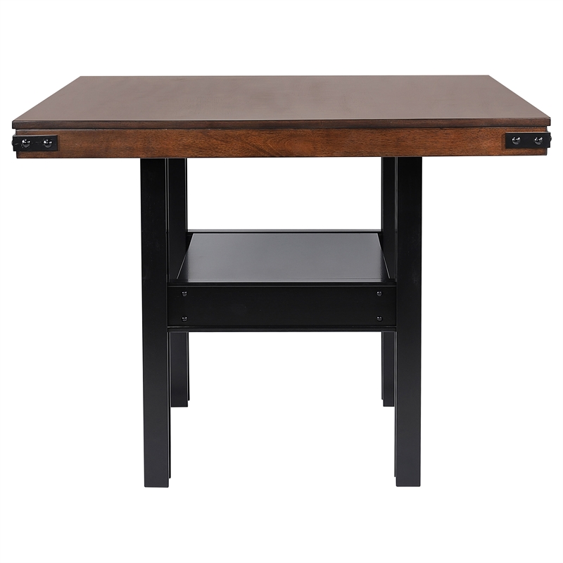Pemberly Row 7-piece Counter Height Dining Table Set in Mango Oak