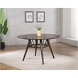 Pemberly Row Round 53-inch Wood Dining Table for 4 in Dark Walnut