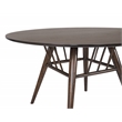 Pemberly Row Round 53-inch Wood Dining Table for 4 in Dark Walnut