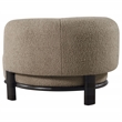 Pemberly Row Upholstered Barrel Back Accent Chair in Mushroom