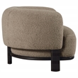 Pemberly Row Upholstered Barrel Back Accent Chair in Mushroom