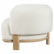 Pemberly Row Fabric Upholstered Barrel Back Accent Chair in Ivory