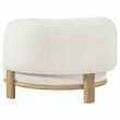 Pemberly Row Fabric Upholstered Barrel Back Accent Chair in Ivory