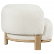 Pemberly Row Fabric Upholstered Barrel Back Accent Chair in Ivory