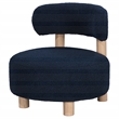 Pemberly Row Boucle Upholstered Barrel Back Accent Chair in Blue