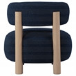 Pemberly Row Boucle Upholstered Barrel Back Accent Chair in Blue