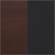 Pemberly Row 2-Drawer Fluted Side Table with Open Shelf in Rust Brown