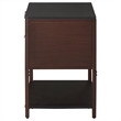 Pemberly Row 2-Drawer Fluted Side Table with Open Shelf in Rust Brown