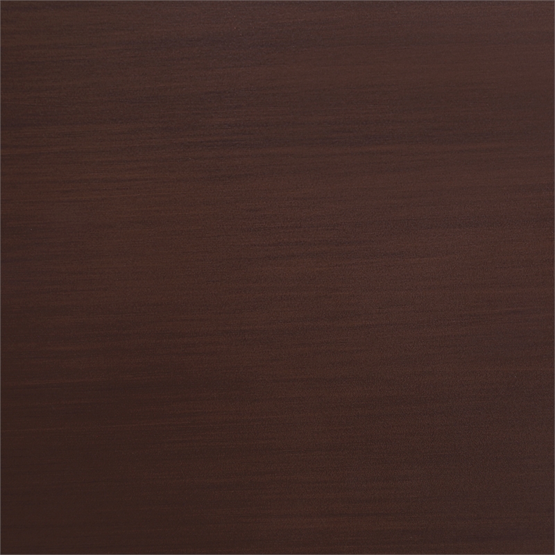 Pemberly Row 2-Drawer Fluted Side Table with Open Shelf in Rust Brown