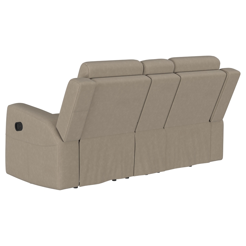 Pemberly Row 2-Piece Upholstered Reclining Sofa and Loveseat Set in Taupe