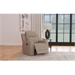 Pemberly Row Upholstered Manual Rocker Recliner Chair in Taupe