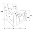Pemberly Row Upholstered Manual Rocker Recliner Chair in Taupe