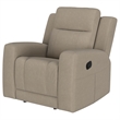 Pemberly Row Upholstered Manual Rocker Recliner Chair in Taupe
