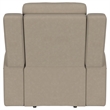 Pemberly Row Upholstered Manual Rocker Recliner Chair in Taupe