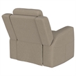 Pemberly Row Upholstered Manual Rocker Recliner Chair in Taupe