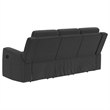 Pemberly Row Upholstered Motion Reclining Sofa in Dark Charcoal